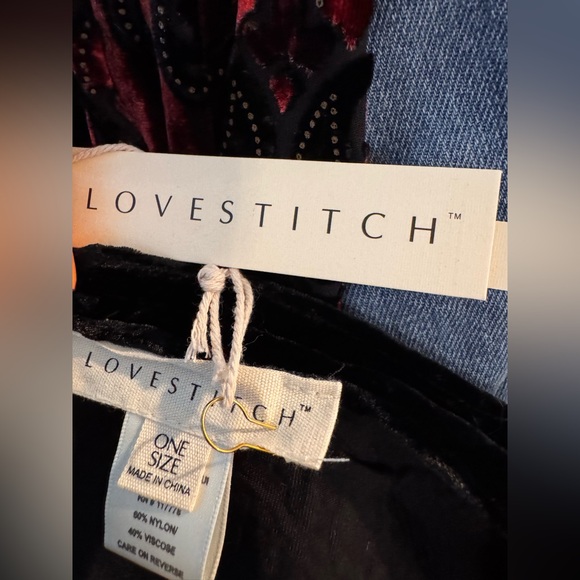 NWT Lovestitch Noelle Velvet Kimono O/S •best fit=0X-3X - Picture 7 of 10